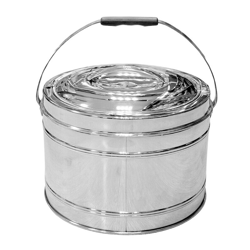 

VINOD INSULATED FOOD STORAGE CONTAINERS 5 LTR,SILVER,TUC005,Thermal Serving Bowl, Keeps Food Hot & Cold for Long Hours.