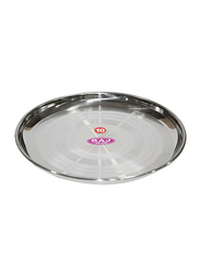 Raj 25cm Silver Touch Steel China Plate, STCP11, Silver