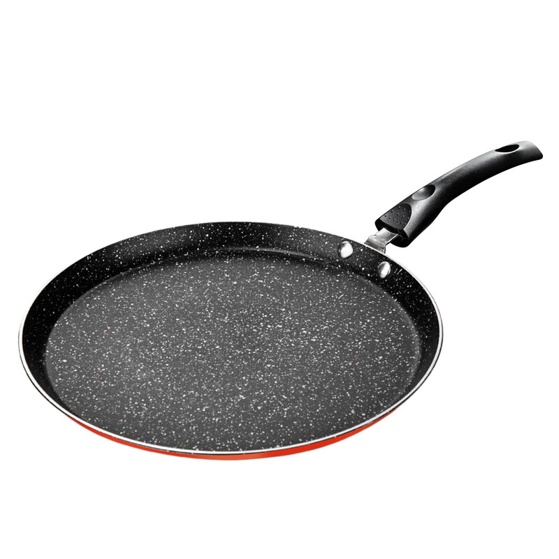 RK NON STICK CREPE PAN, GRANITE COATING PAN,Suitable for Dosa, Crepes, Roti, Omellete,Paratha, Pancakes ,PFOA FREE,RED,30 CM