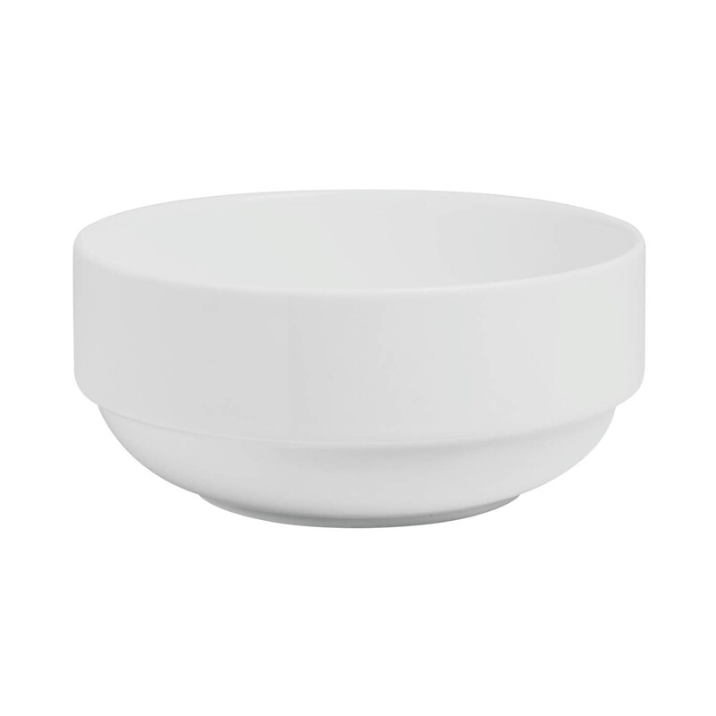 BARALEE SIMPLE PLUS WHITE STACKABLE BOWL, 091523A, 15 CM (5 7/8")