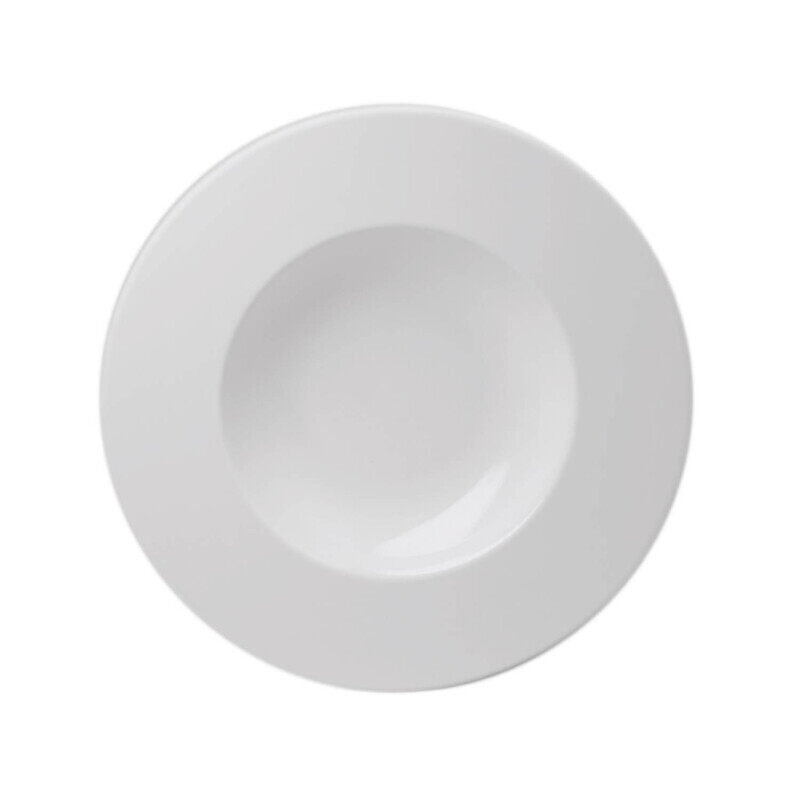 BARALEE SIMPLE PLUS WHITE DEEP PLATE, 091192A, 27 CM WIDE RIM (10 5/8")