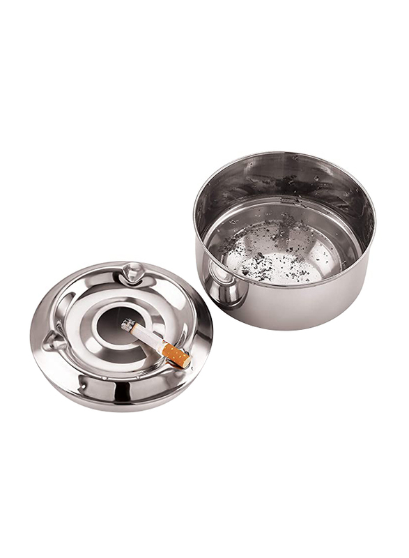 Raj Chef Direct Stainless Steel 9 Holes Ashtray, Silver
