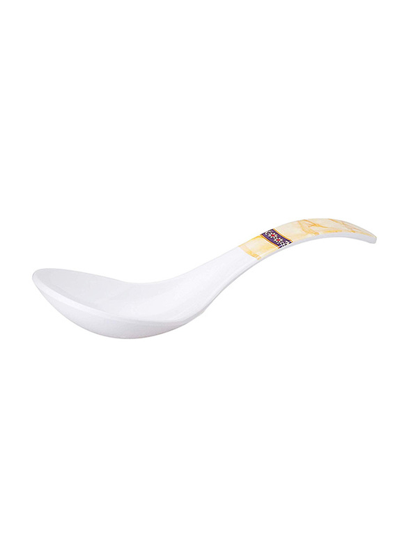Dinewell 24.5cm Hotensia Melamine Serving Spoon, DWS5014HO, White