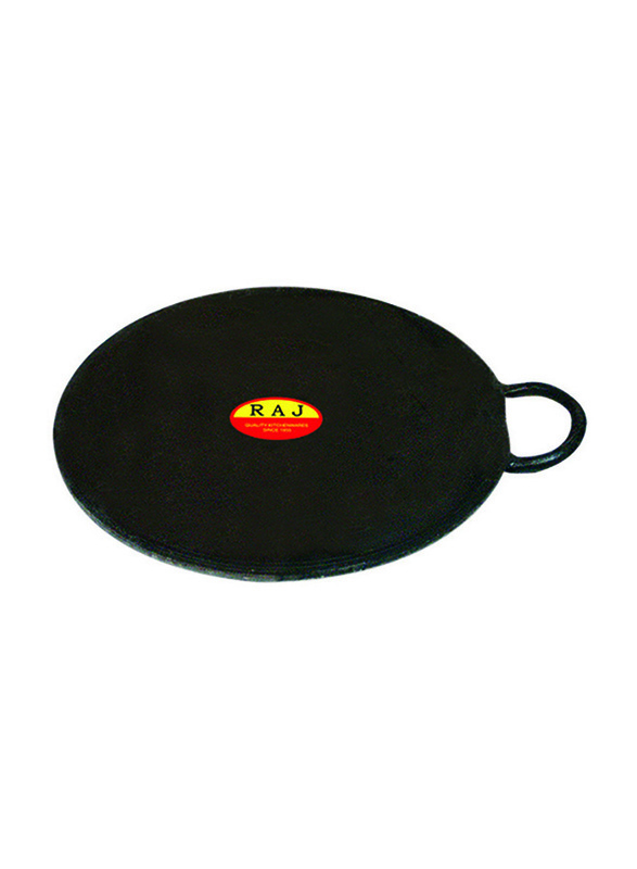 Raj 40cm Iron Dosa Tawa with Single Handle, IDT016, Black