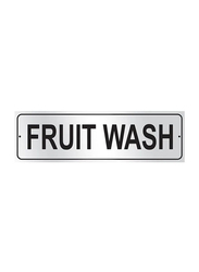 Raj 25.5cm Metal Fruit Wash Sign Board, Silver