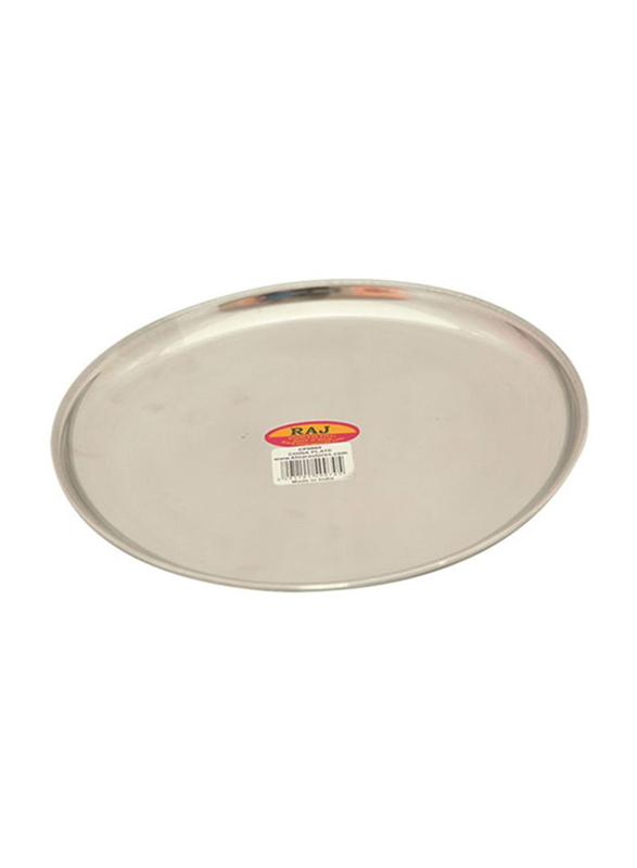 Raj 23.5cm Steel China Plate, CP0010, Silver