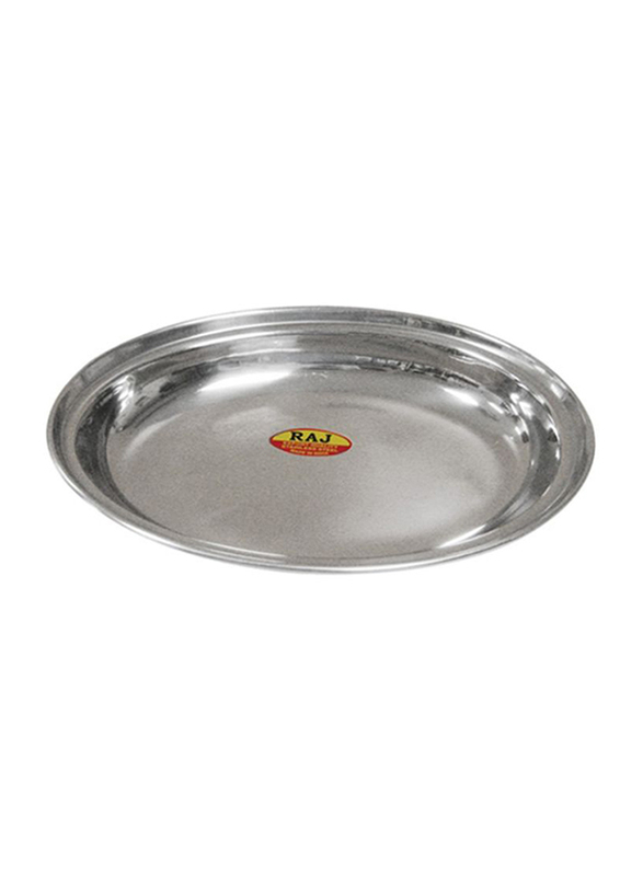 Raj 20cm Steel Oval Deep Serving Plate, ODP002, Silver