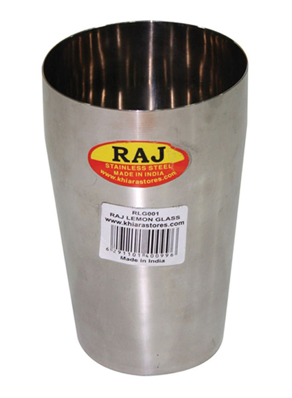 Raj 12cm Steel Lemon Glass, RLG001, Silver