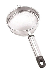 Raj 7cm Stainless Steel Pipe Handle Tea Strainer, Silver/Black