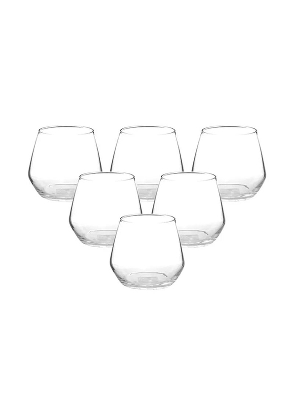 Ocean 340ml 6-Piece Lexington Rock Glass Shots Glass Set, C18512, Clear