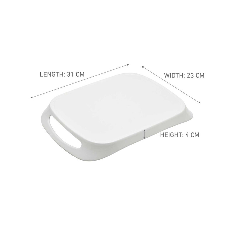 RK COMFORT TRAY SMALL WHITE STATIC GOLD, DWT1024WSG, 12.25" x 9"