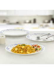 Borosil 27cm Larah Flora Opalware Round Dinner Plate, 11FPFLFL, White