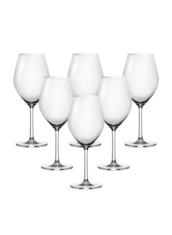 Ocean 6-Piece 595ml Sante Bordeaux Glass Set, 026A21, Clear