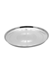 Raj 70cm Steel Thala Round Dinner Plate, RT0070, Silver