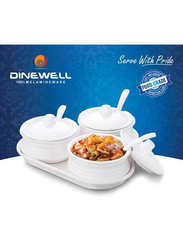 Dinewell Multi-Purpose Condiment Dish Set, 10 Pieces, White