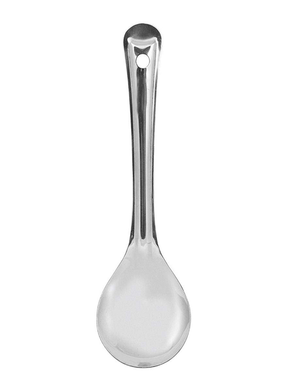 Raj 24cm Stainless Steel Oval Serving Spoon, OS0003, Silver