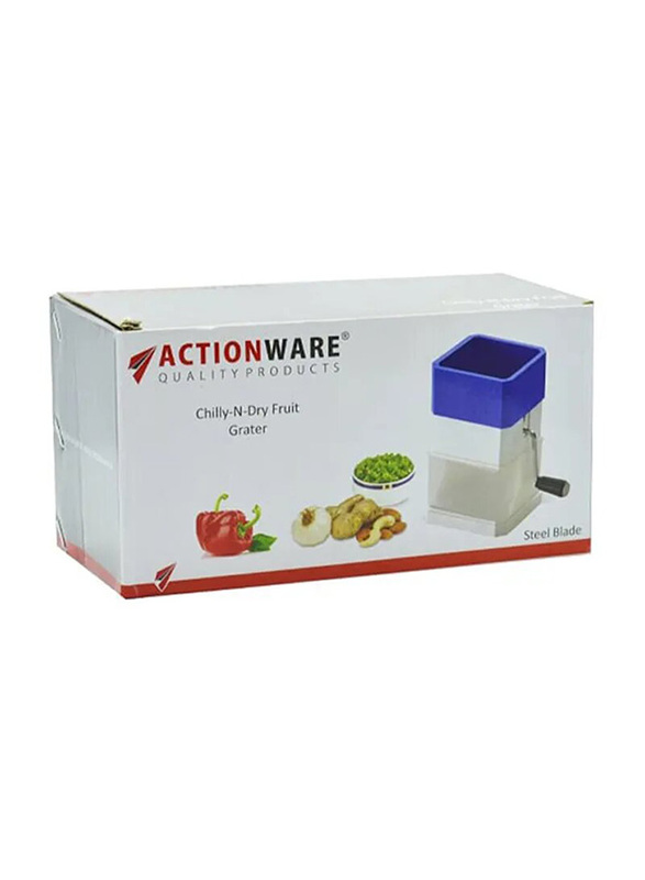 Actionware 14cm Plastic Chilly-N-Dry Fruit Grater, Beige/Red/White