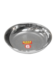Raj 10cm Steel Halwa Side Plate, RHP005, Silver