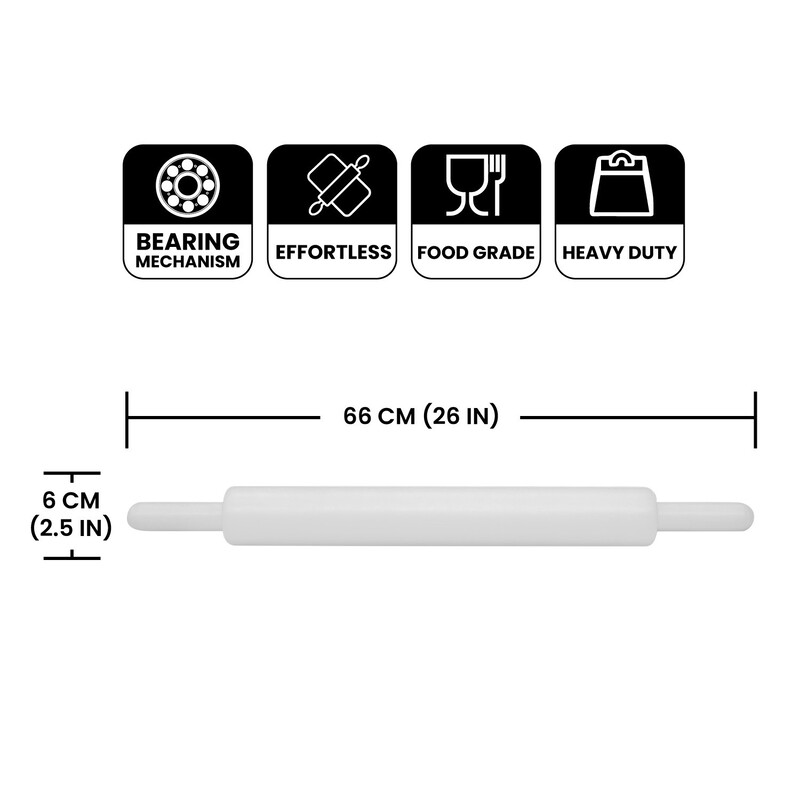 RAJ PLASTIC BEARING ROLLING PIN 26" x 2.5"