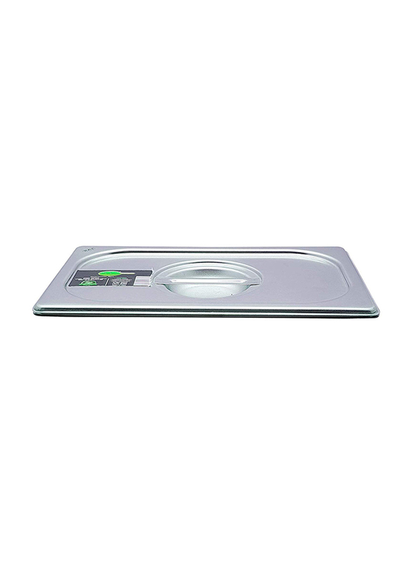 Raj 1/4x16.2cm Stainless Steel Gastronorm Pan Cover, CS5744, Silver, 26.5x16.2cm
