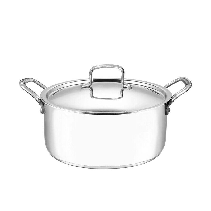 

VINOD Smart Triply Stainless Steel Casserole with Lid, 20 cm Diameter, 3.5 Liter Capacity, Induction and Gas Stove Compatible, VTC020