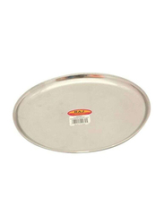 Raj 13.5-inch Stainless Steel Dinner Plate, TS0016, Silver