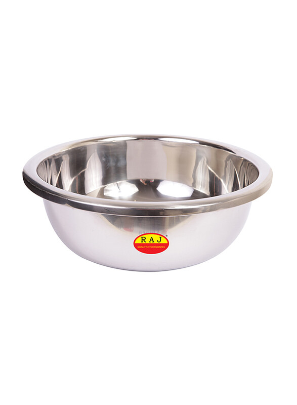 

Raj 55cm Stainless Steel Silver Touch Mixing Bowl, MBS055, 55x17 cm, Silver