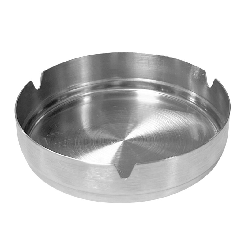 Raj Stainless Steel Ashtray Without Lid, 12 cm, VAT010, Cigar ashtray , Smoking accessory , Portable ashtray , Ash container , Bar Accessories