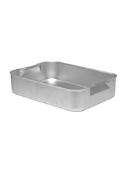 Chefset 52cm Aluminium Rectangle Deep Roasting Dish, CS1142, 52x42x7 cm, Silver