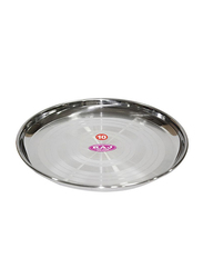 Raj 23cm Silver Touch Steel China Plate, STCP10, Silver