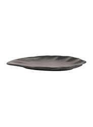 Dinewell 11.5-inch Melamine Petal Platter Plate, DWMP009B, Black