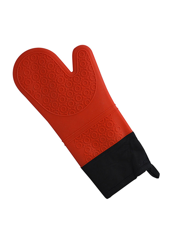 RK 36cm Silicone Oven Gloves, Red