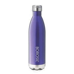 BOROSIL VACUUM INSULATED COPPER COATED INNER TRANS BOLT Water Bottle, Sports Bottle, Yoga Bottle, Outdoor, PortableLeak Proof, Reusable Water Bottle BLUE, 750 ML, FGBOL0750BL