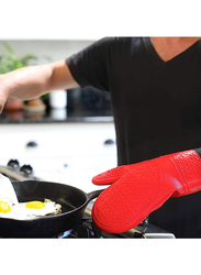 RK 36cm Silicone Oven Gloves, Red