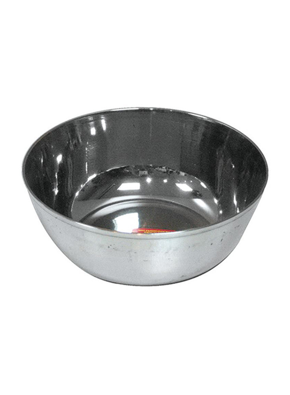 Raj 18cm Steel Mukta Vatti Serving Bowl, MV0010, 18x6.5 cm, Silver