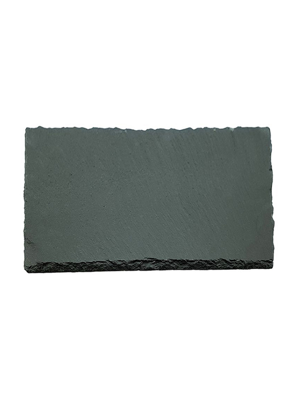 Raj 26cm Stoneware Rectangle Slate Plate, SL0004, 26x16 cm, Grey