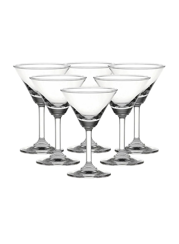 Ocean 95ml 6-Piece Classic Martini Glass Set, 501C03, Clear