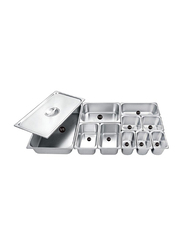 Raj 1/2x6.5cm Stainless Steel Gastronorm Pan, CS5712, Silver, 32.5x26.5x6.5cm