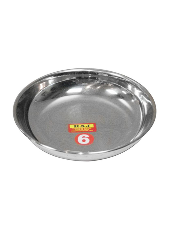 Raj 12.5cm Steel Halwa Side Plate, RHP006, Silver