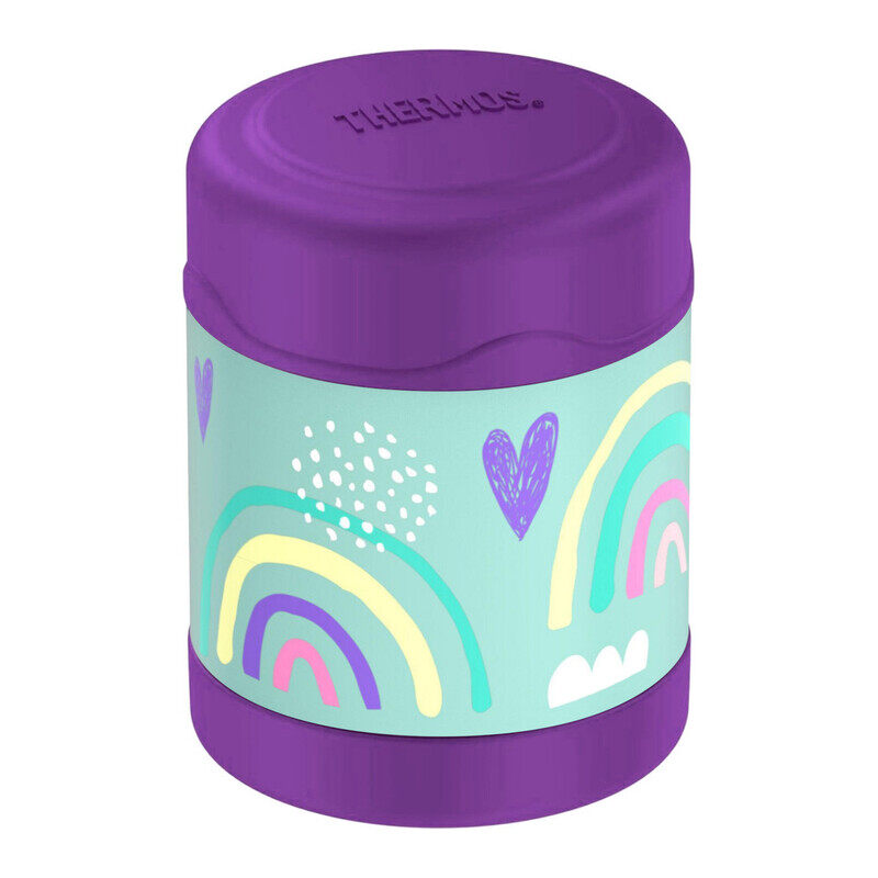 THERMOS FUNTAINER STAINLESS STEEL KIDS RAINBOWS JAR 290ML, F30024RA, INSULATED FOOD JAR, LUNCH BOX , STORAGE CONTAINER, THERMAL FLASK FOR TRAVEL