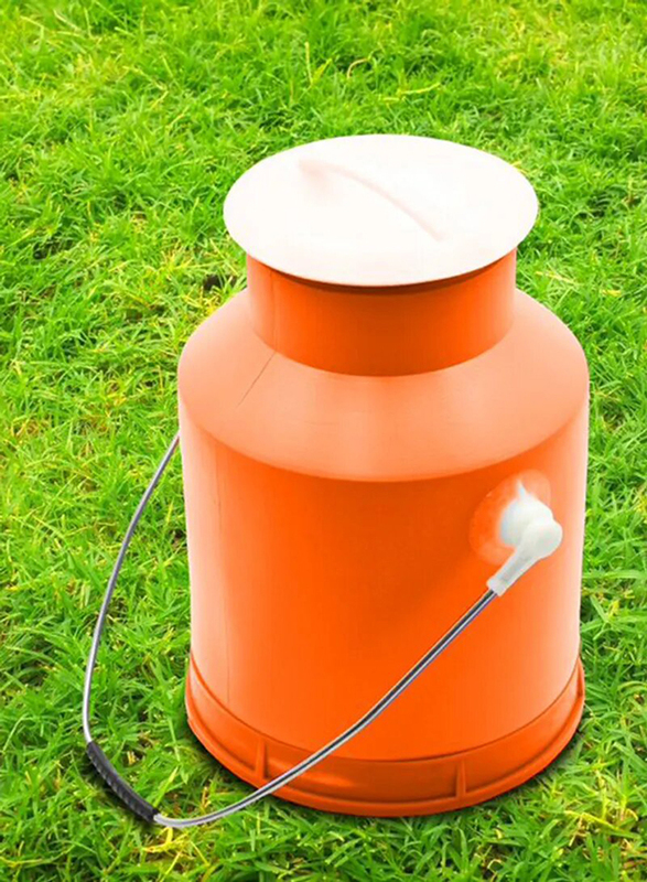 Action Light Weight Milk Storage Can, 15 Litres, Orange/Silver