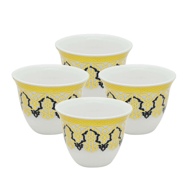 PEARL CERAMIC CAWA CUP, P00006, 4 PCS SET - STYLE 3, 90ML