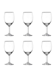 Ocean 230ml 6-Piece Classic Beverage Wine Glass Set, 501R08, Clear
