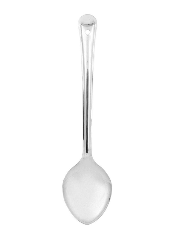 Raj 27.5cm Steel Basting Spoon, BS0003, Silver