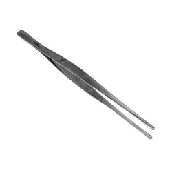 KITCHEN MASTER STAINLESS STEEL GARNISH TWEEZER BENT, 6 , RBS014, BENT PLATING TWEEZERS, BENT DECORATING TONGS, BENT CHEF'S TWEEZERS