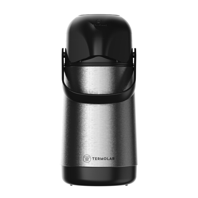 TERMOLAR LUMINA PUMP GLASS VACCUM FLASK AIRPOT,Stainless Steel,Heavy Duty and High Quality,Easy to pour and easy to clean Spout,Thermal Insulation,For Indoor and Outdoor Use SILVER 500ML, TR57817