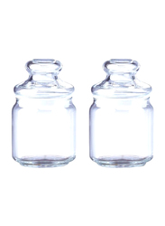 Ocean Glass Pop Jar with Lid Set, 500ml, 2 Piece, Clear