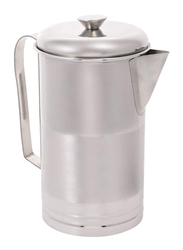 Vinod 2 Ltr Stainless Steel Water Jug Straight with Lid, VPI003, Silver