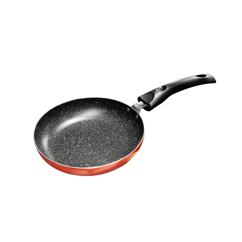RK NON STICK FRYPAN,GRANITE COATING PAN,Suitable for Pancake, Omellete,PFOA FREE,RED,12CM