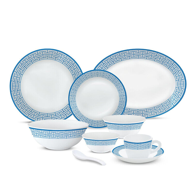 

Borosil LARAH PLANO OPAL 50 PC DINNER SET ZAHARA BLUE